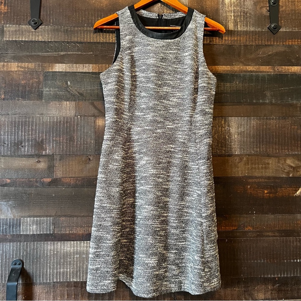 Banana Republic black/white speckled dress.,
